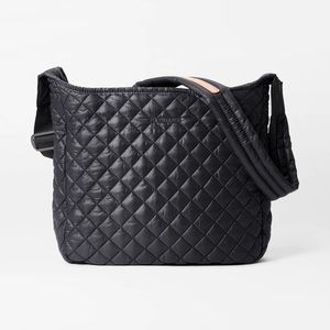 MZ Wallace Parker Deluxe Crossbody Bag Black Rec